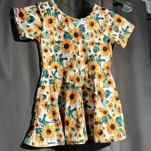 Girls Boutique Peplum top Sunflower shirt fall floral soft material size 5/6